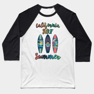 CALIFORNIA SURF SUMMER Baseball T-Shirt